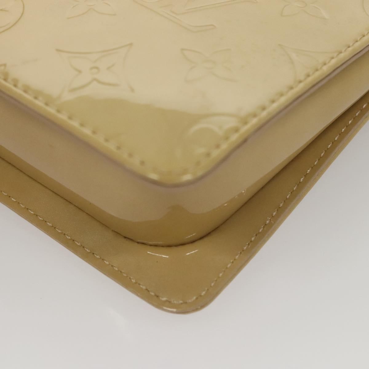 Louis Vuitton Mott Monogram Vernis Beige Patent_Leather Clutche & Pouche Bag (Pre-Owned)
