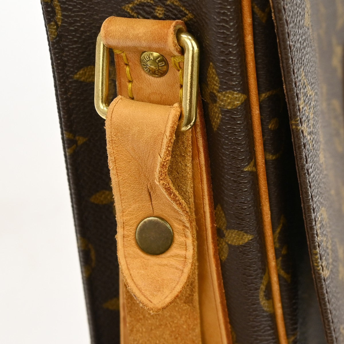 Louis Vuitton Cartouchiere Monogram Brown Canvas Shoulder Bag Bag (Pre-Owned)