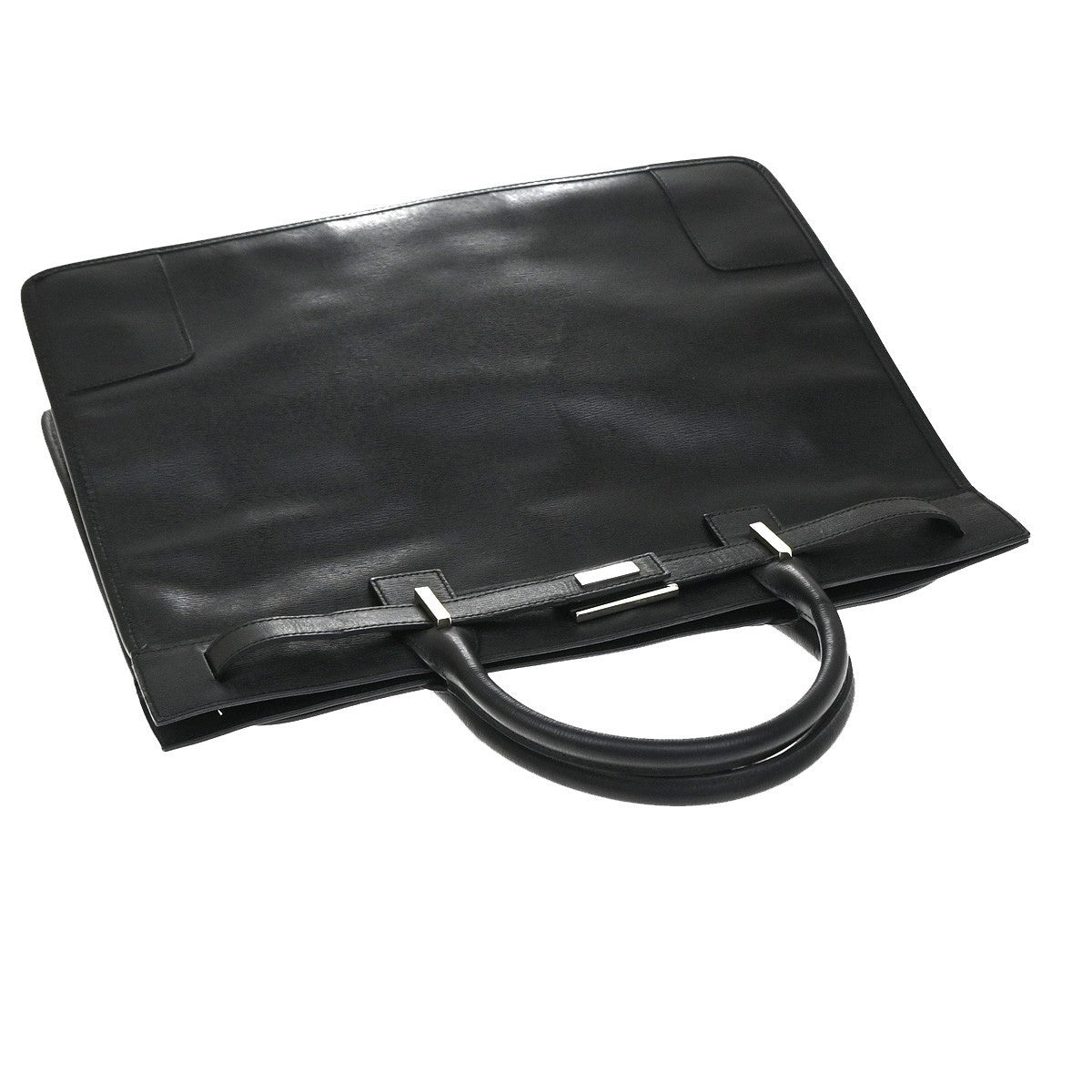 Gucci Business Leather Black Leather Handbag (Pre-Owned)