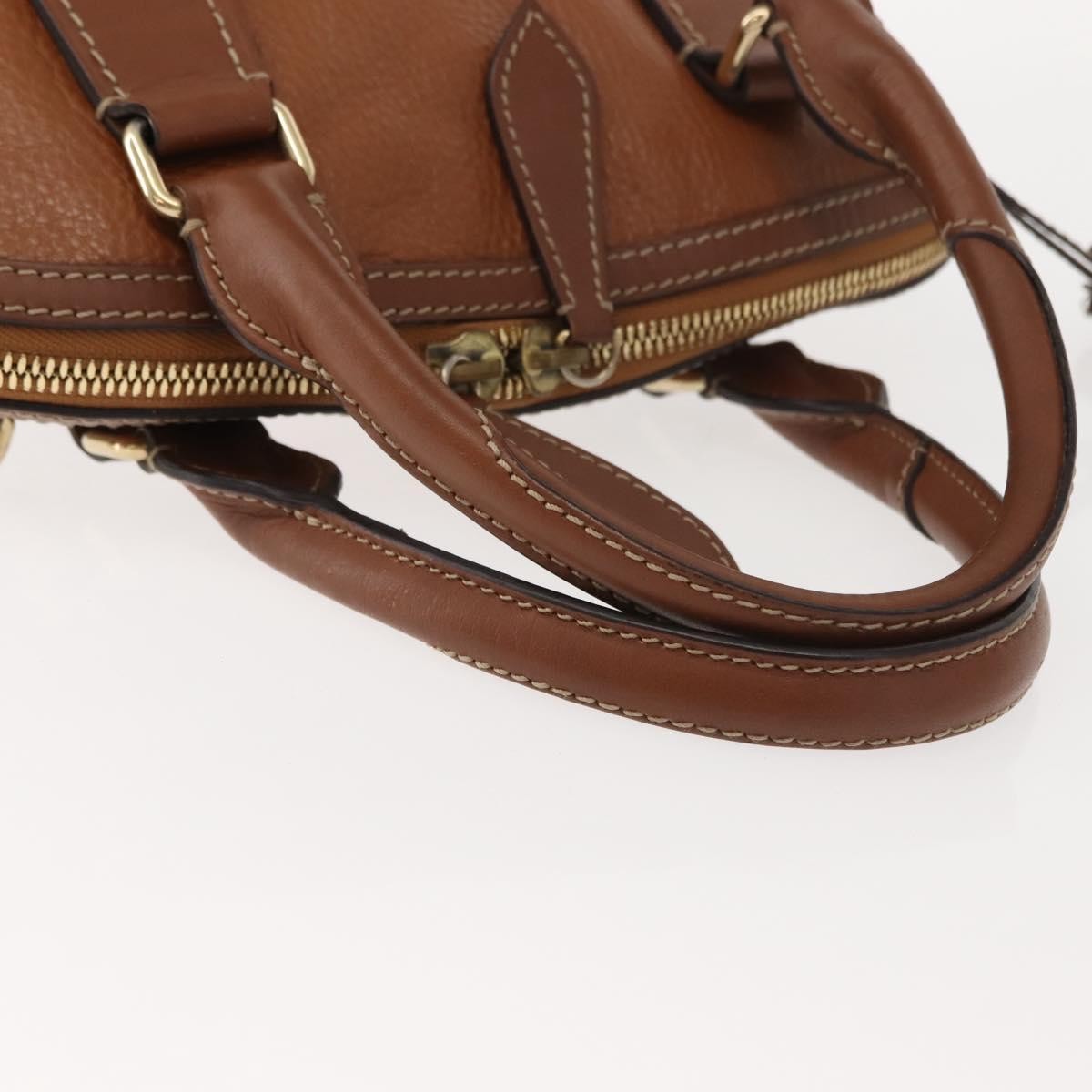 Burberry Orchard Smooth Leather Brown Leather Handbag (Pre-Owned)