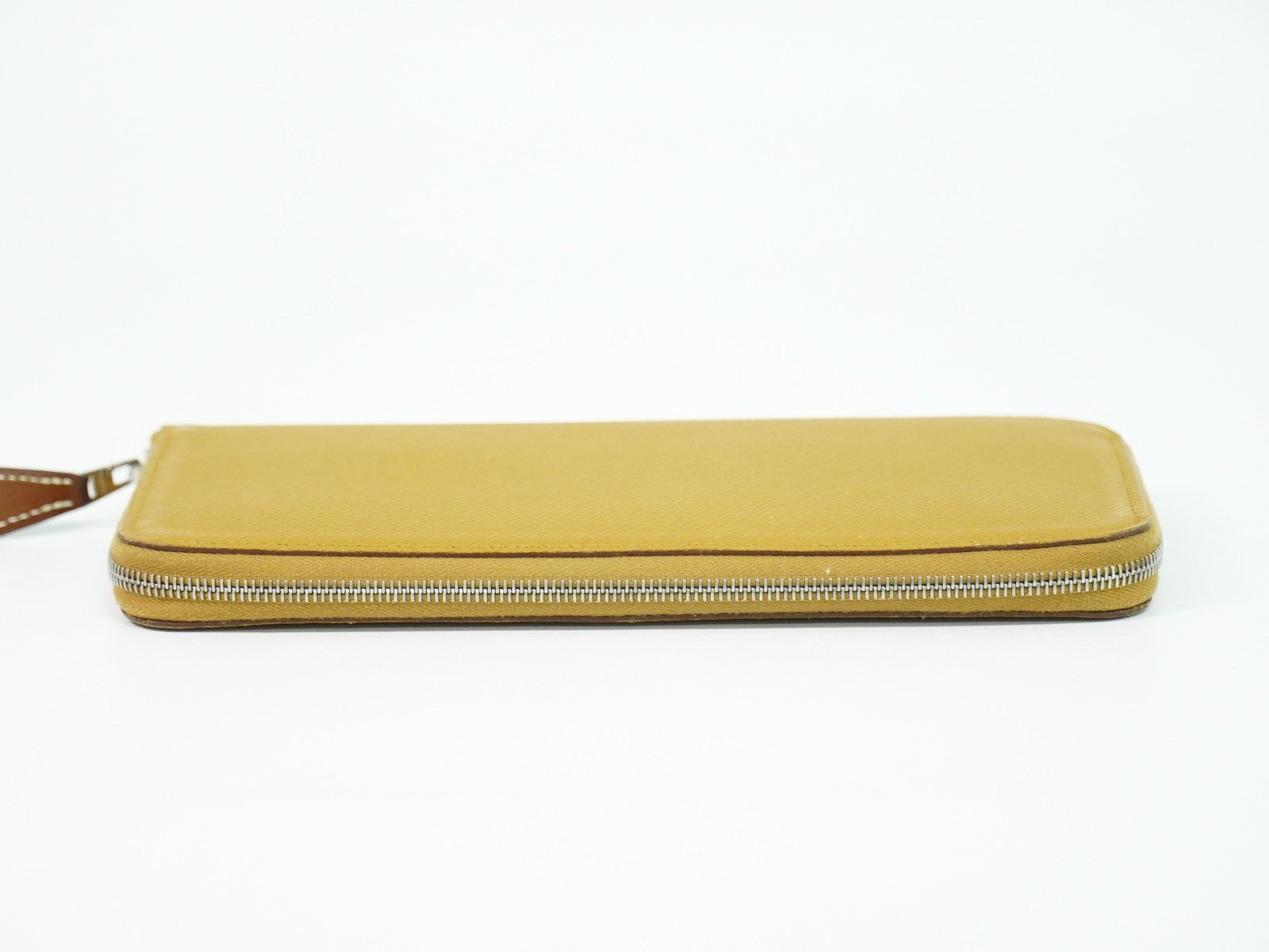 Hermes Azap Silkin Epsom Leather Silk Beige Leather Wallets Accessory (Pre-Owned)