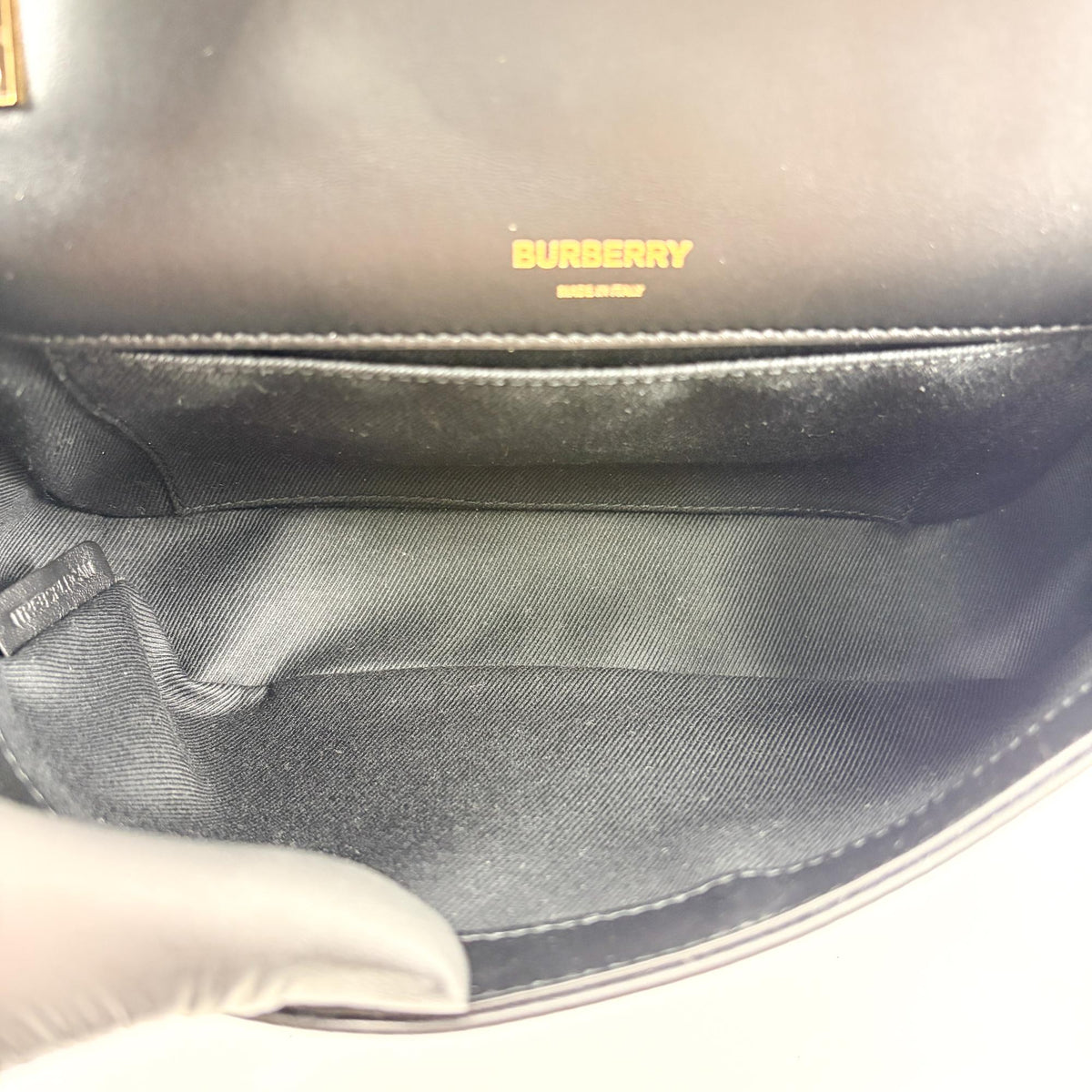 Burberry Lola Bum Quilted Lambskin Black Leather Handbag (Pre-Owned)