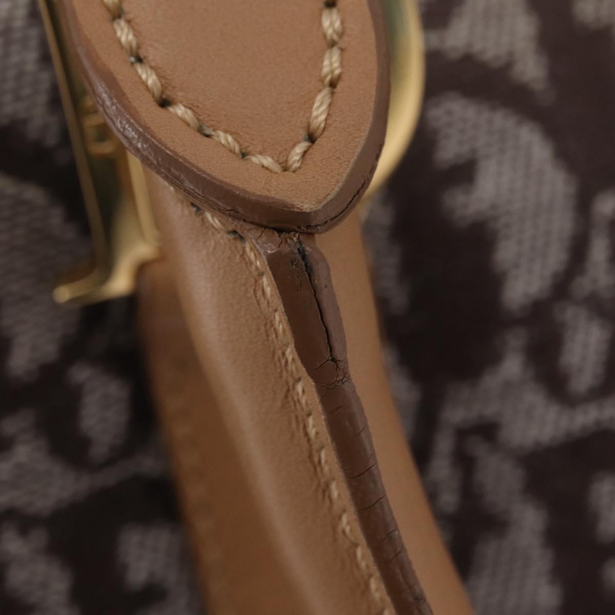 Christian Dior Vintage Open Diorissimo Canvas Brown Canvas Tote Bag Bag (Pre-Owned)