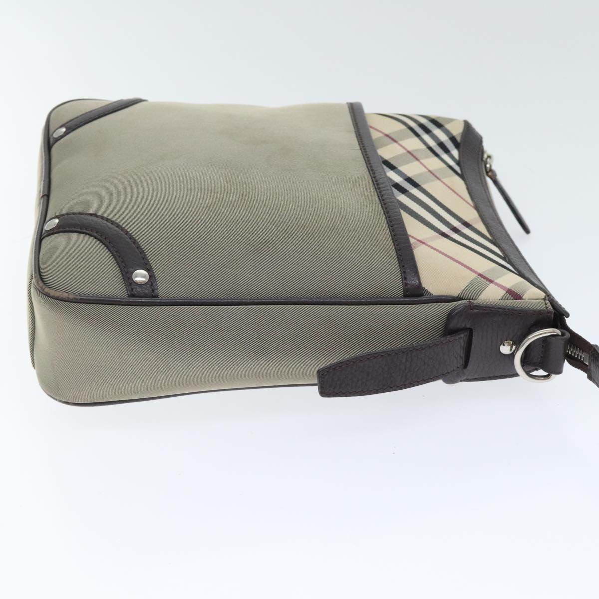 Burberry Nova Check Grey Synthetic Shoulder Bag (Pre-Owned)