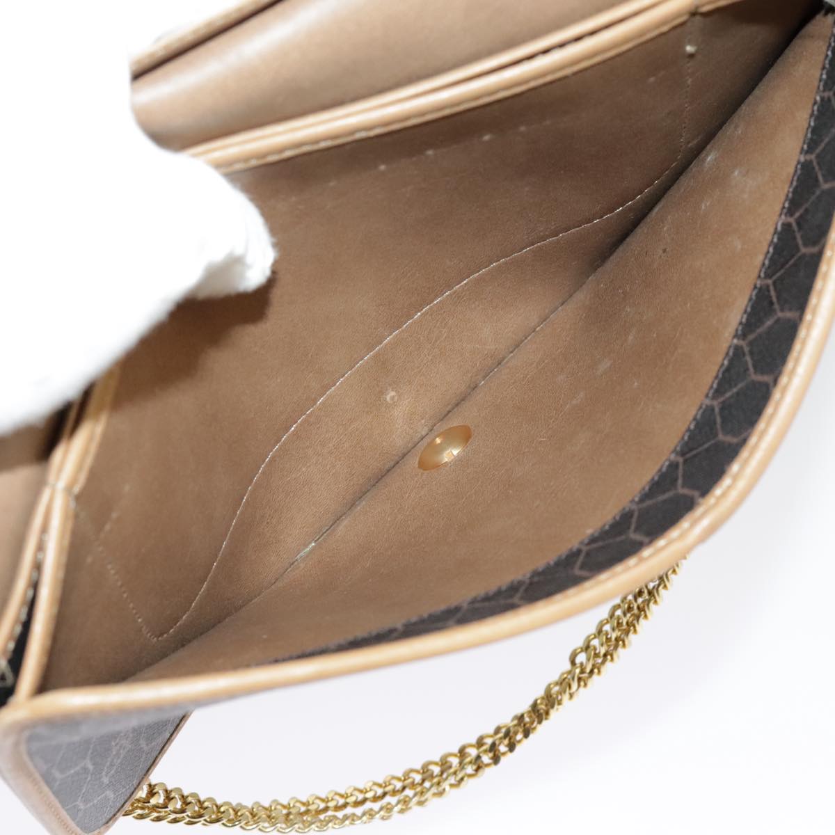 Dior Honeycomb Brown Canvas Shoulder Bag (Pre-Owned)