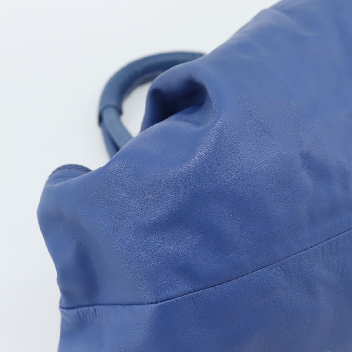 Loewe Anagram Logo Nappa Aire Hand Leather Blue Leather Handbag (Pre-Owned)