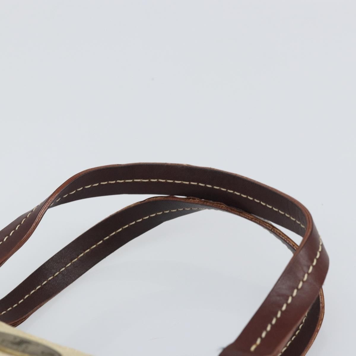 Celine Vintage Macadam Canvas And Leather Beige Canvas Handbag (Pre-Owned)