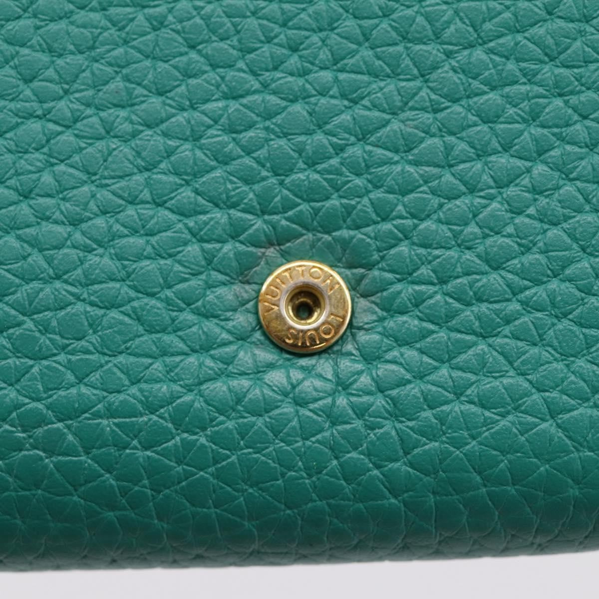 Louis Vuitton Capucines Leather Green Leather Wallets Accessory (Pre-Owned)