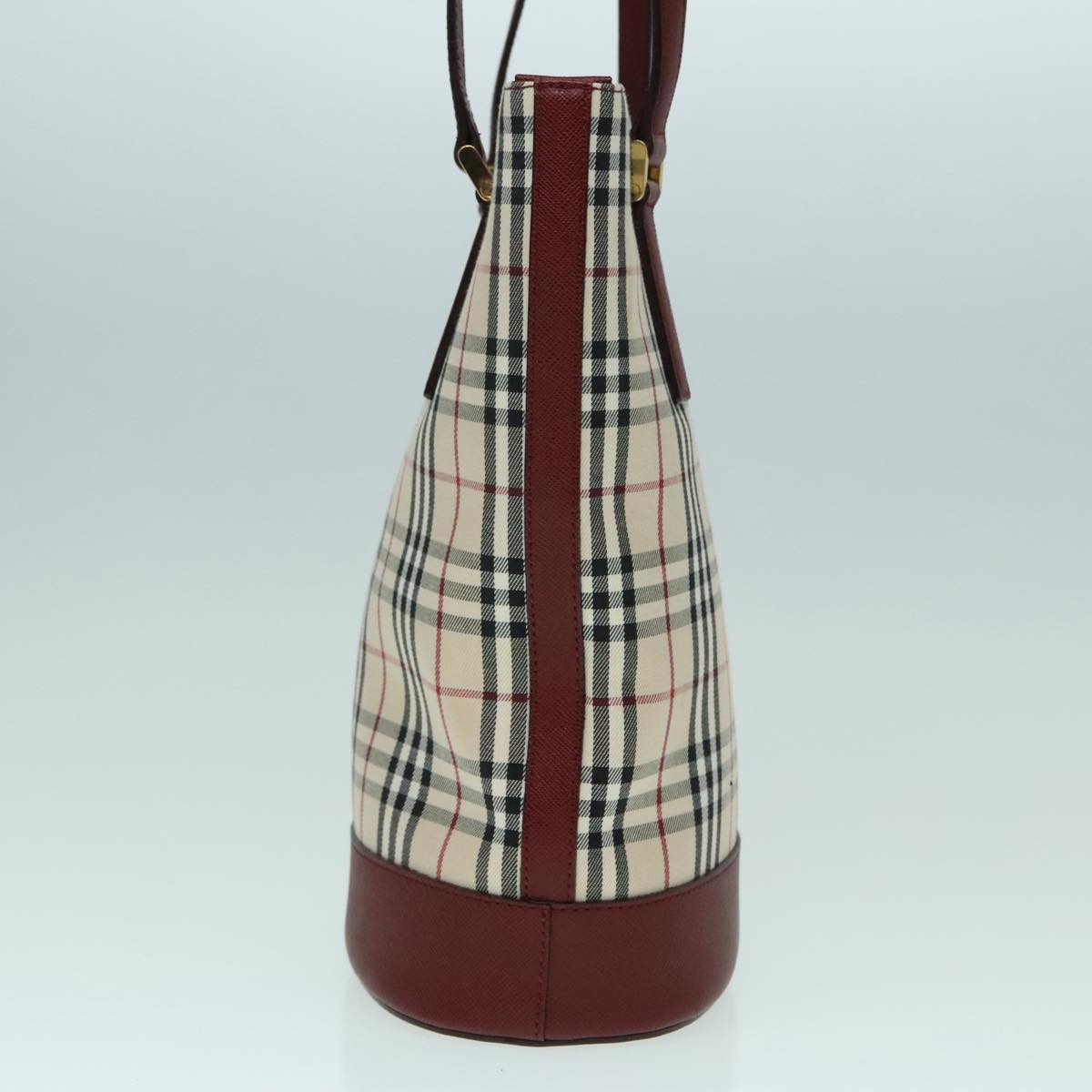 Burberry Nova Check Beige Canvas Shoulder Bag (Pre-Owned)