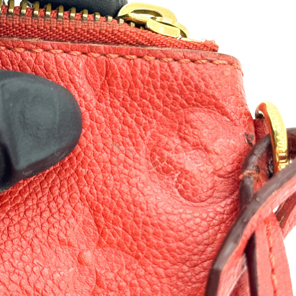 Louis Vuitton Multi Pochette Accessoires Pouch Monogram Empreinte Giant Red Leather Clutche & Pouche Bag (Pre-Owned)