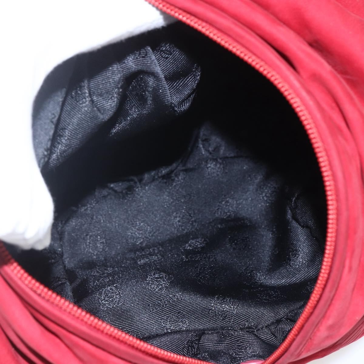 Loewe Anagram Leather Red Suede Shoulder Bag Bag (Pre-Owned)