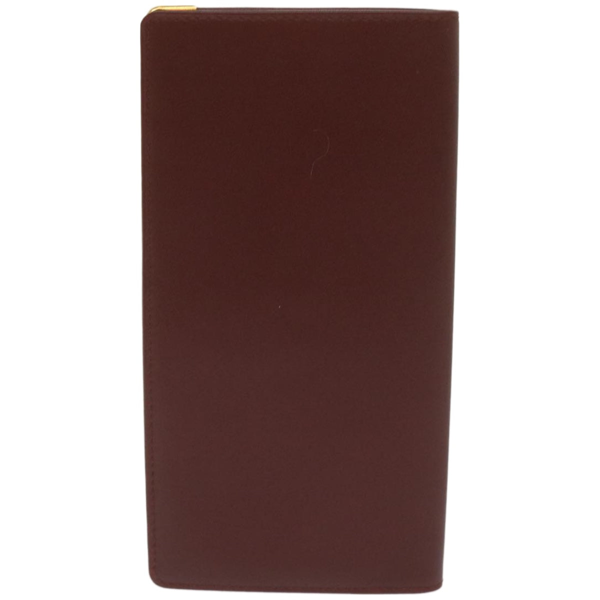 Cartier Must De Cartier Burgundy Leather Wallet  (Pre-Owned)