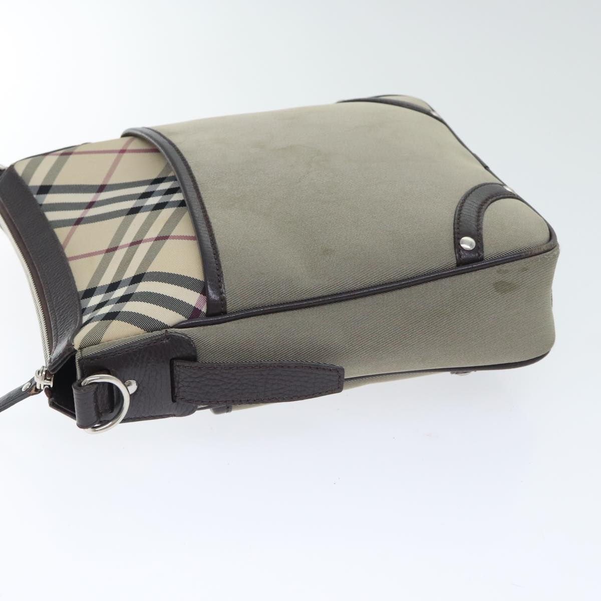 Burberry Nova Check Grey Synthetic Shoulder Bag (Pre-Owned)