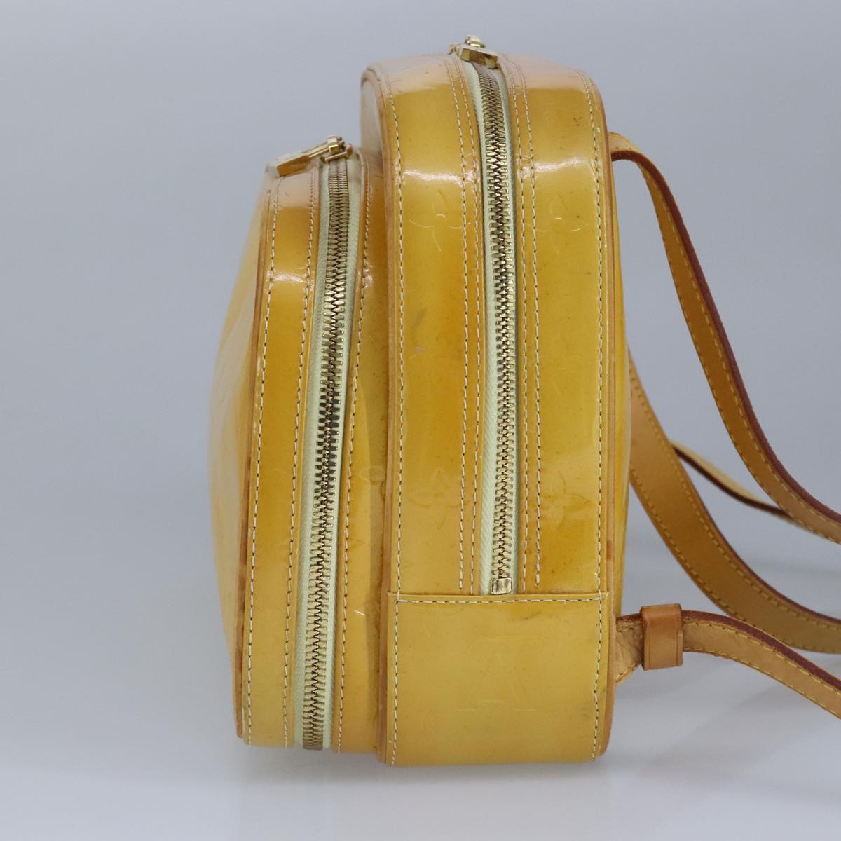 Louis Vuitton Murray Yellow Patent Leather Backpack Bag (Pre-Owned)
