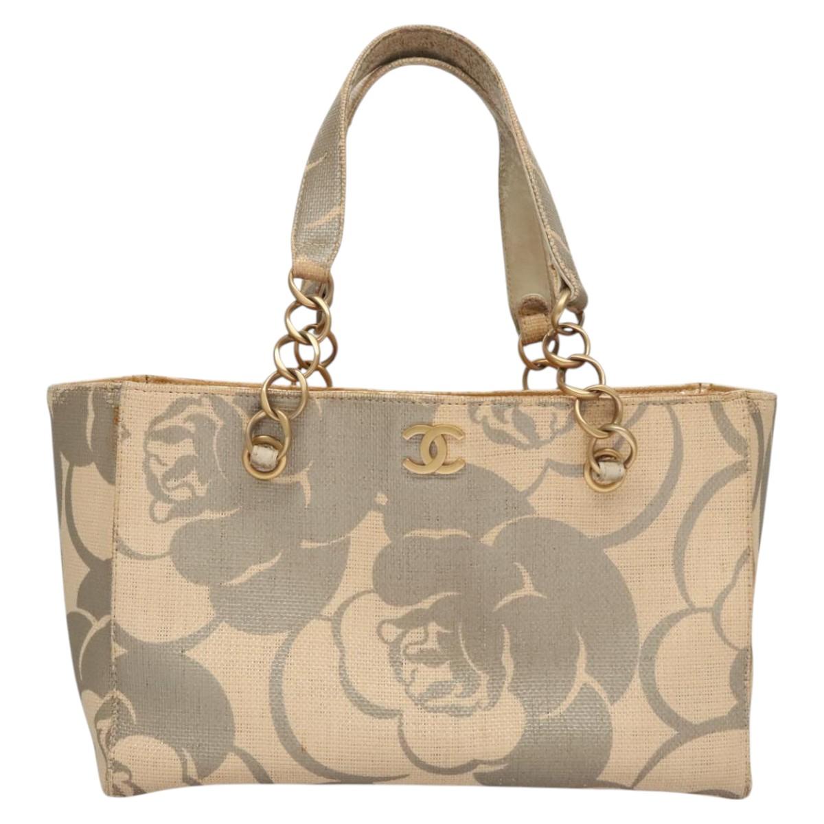 Chanel Camellia Beige Wood Shoulder Bag (Pre-Owned)