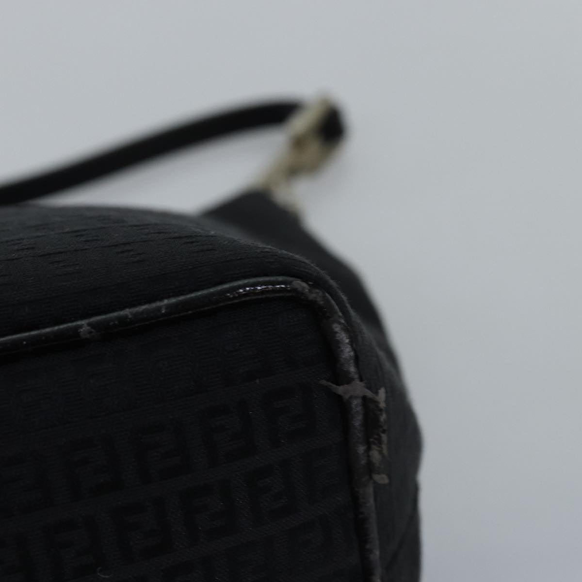 Fendi Zucchino Black Canvas Handbag (Pre-Owned)
