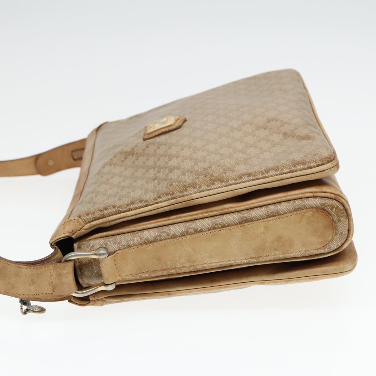 Céline Macadam Beige Canvas Shoulder Bag (Pre-Owned)