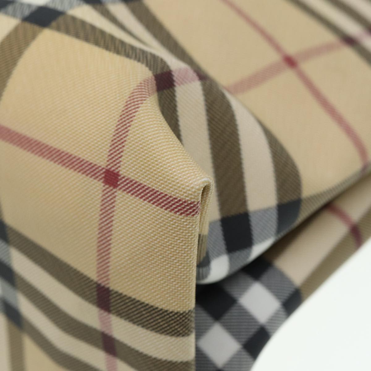 Burberry Nova Check Beige Canvas Tote Bag (Pre-Owned)