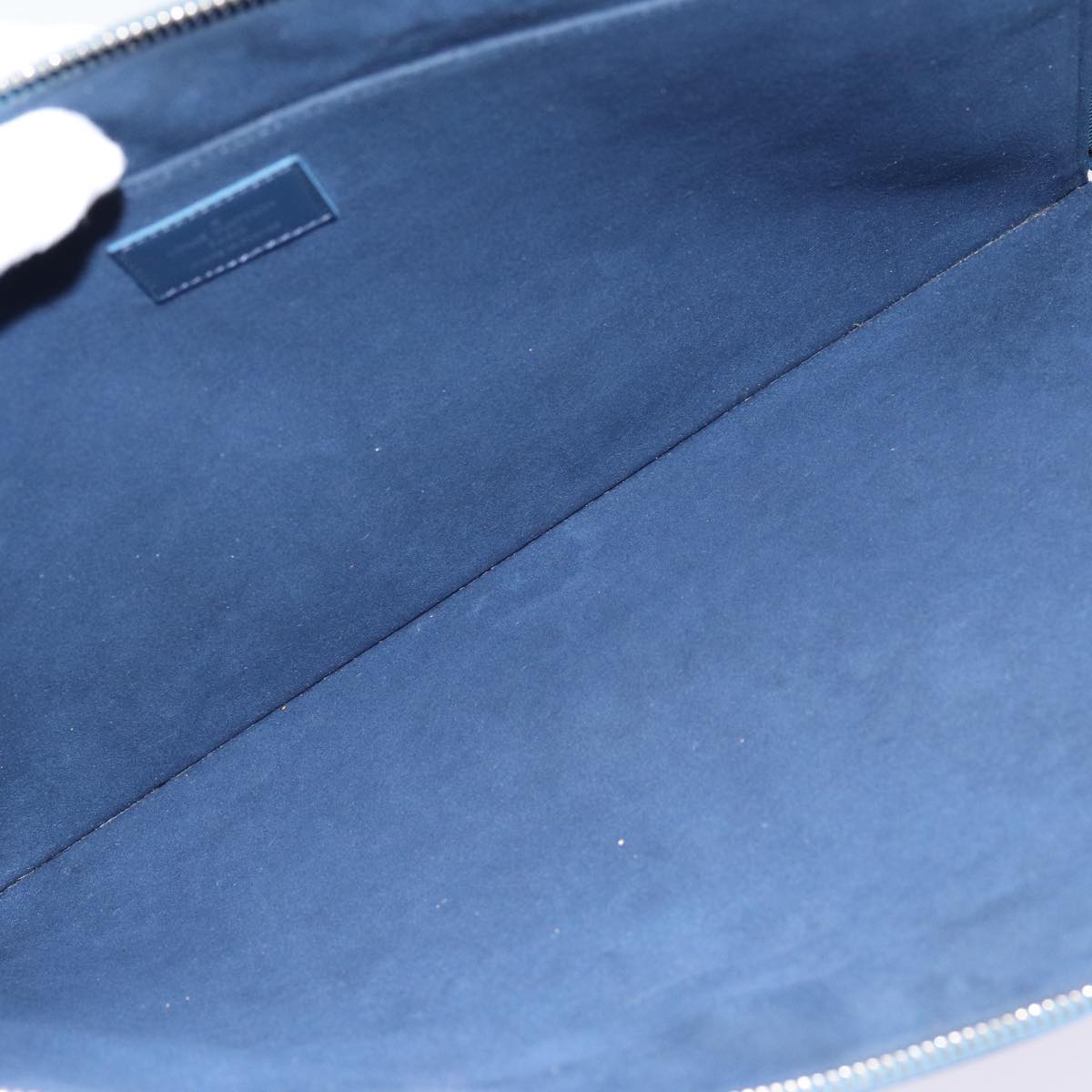 Louis Vuitton Pochette Jour Blue Leather Clutch Bag (Pre-Owned)