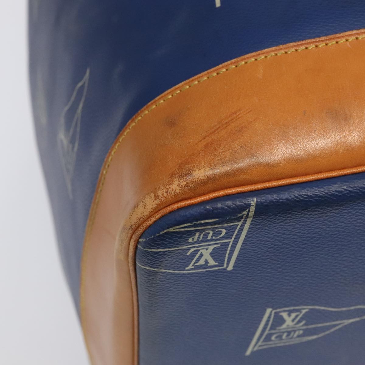 Louis Vuitton Marin Blue Canvas Shoulder Bag (Pre-Owned)