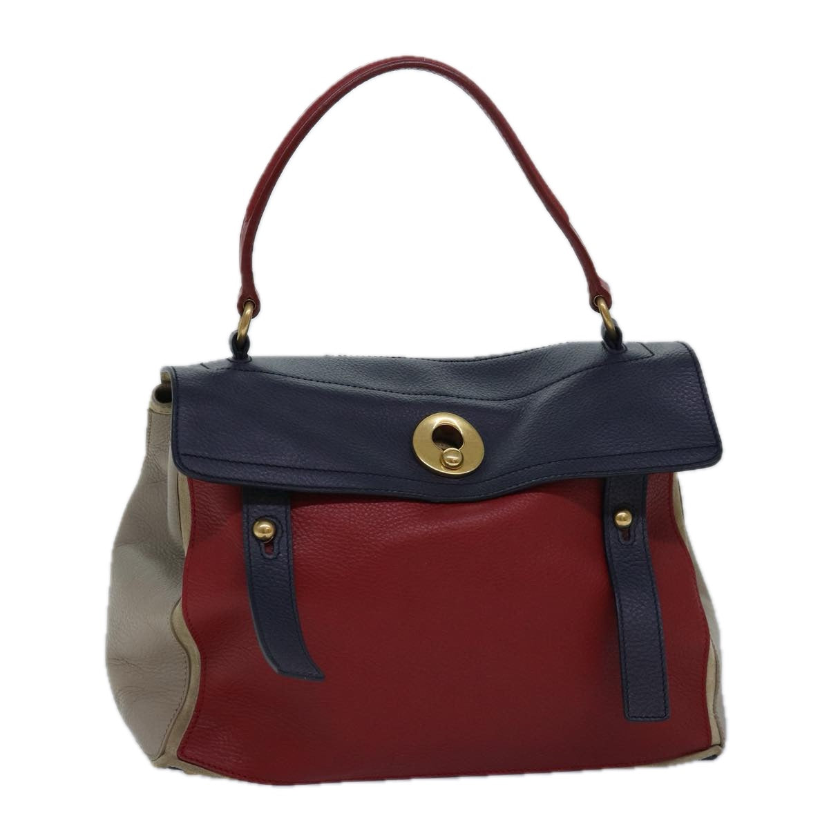 Yves Saint Laurent Muse Red Leather Handbag (Pre-Owned)