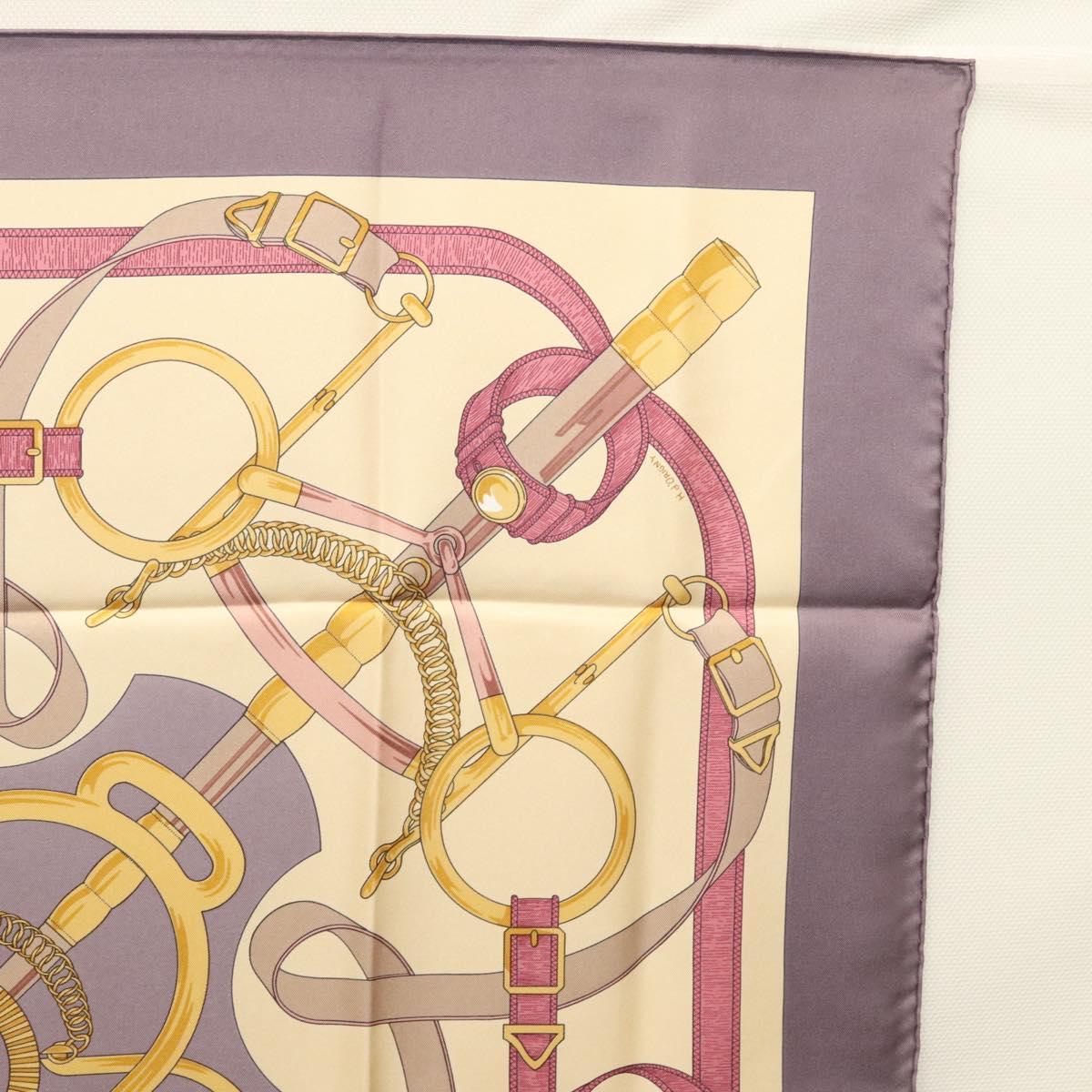 Hermès Carré 90 Beige Silk Scarf  (Pre-Owned)