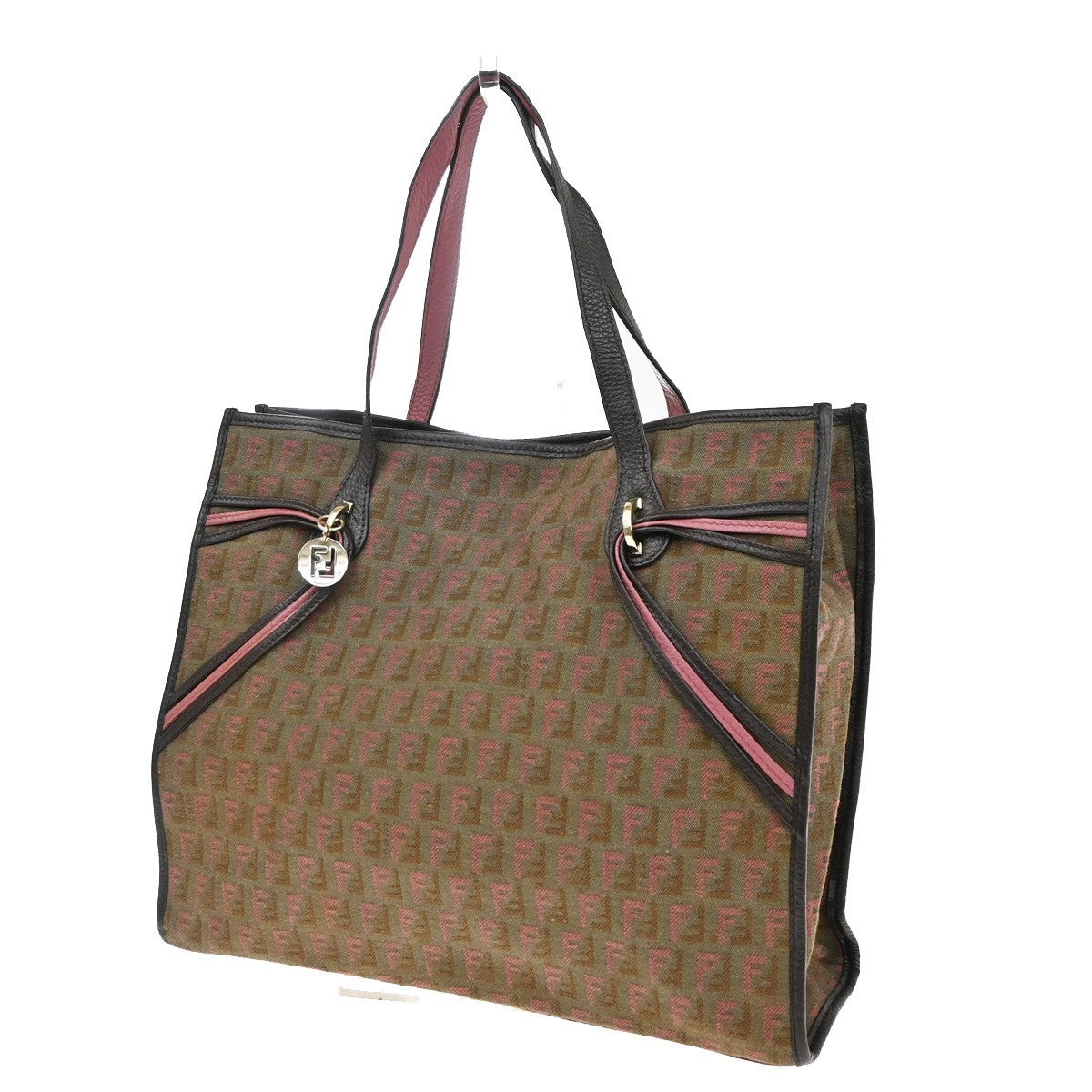 Fendi Vintage Zucchino Canvas Brown Canvas Tote Bag Bag (Pre-Owned)