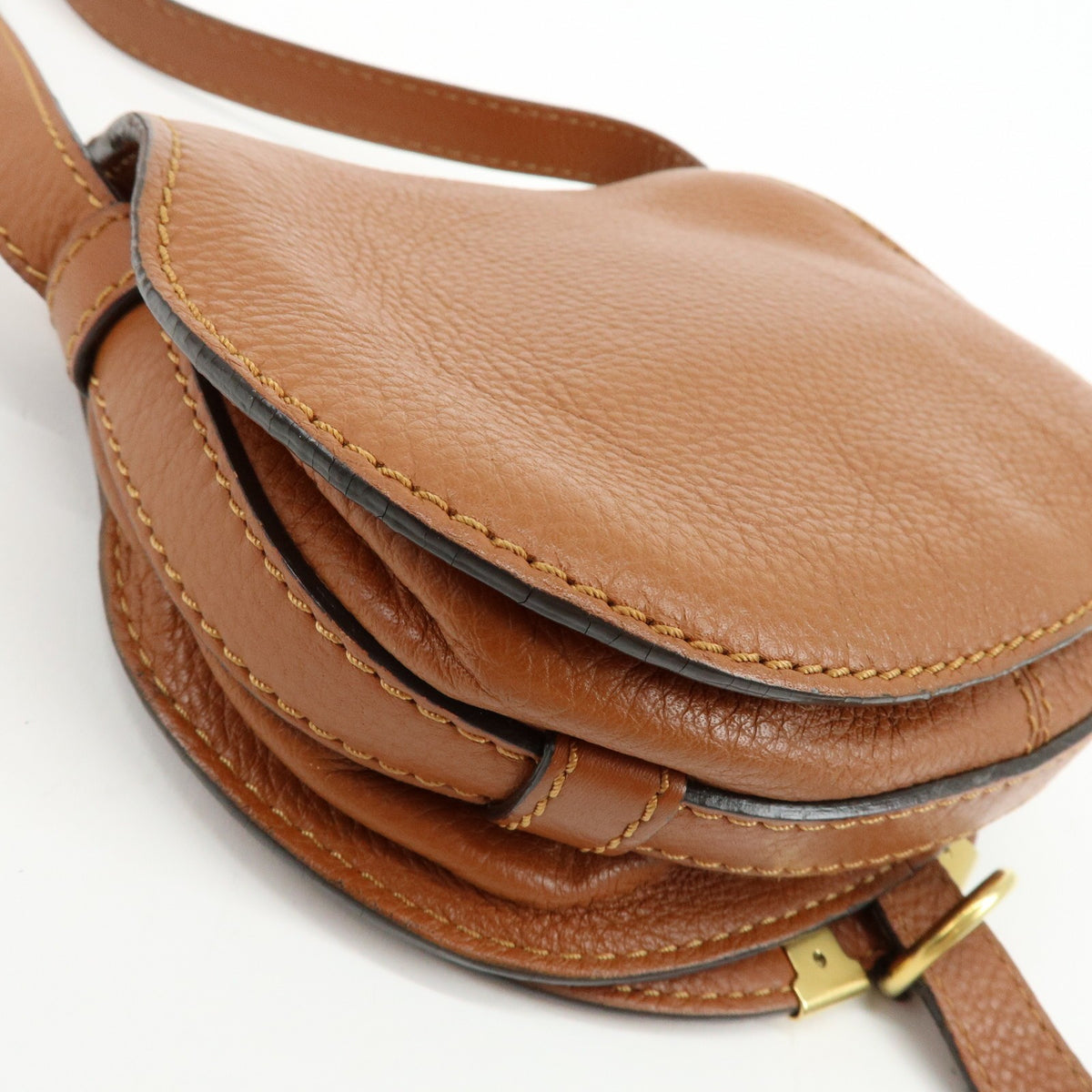 Chloe Marcie Leather Brown Leather Crossbody Bag Bag (Pre-Owned)