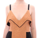 FILOS Silk Bronze &amp; Black Sleeveless Sheath Women's Dress