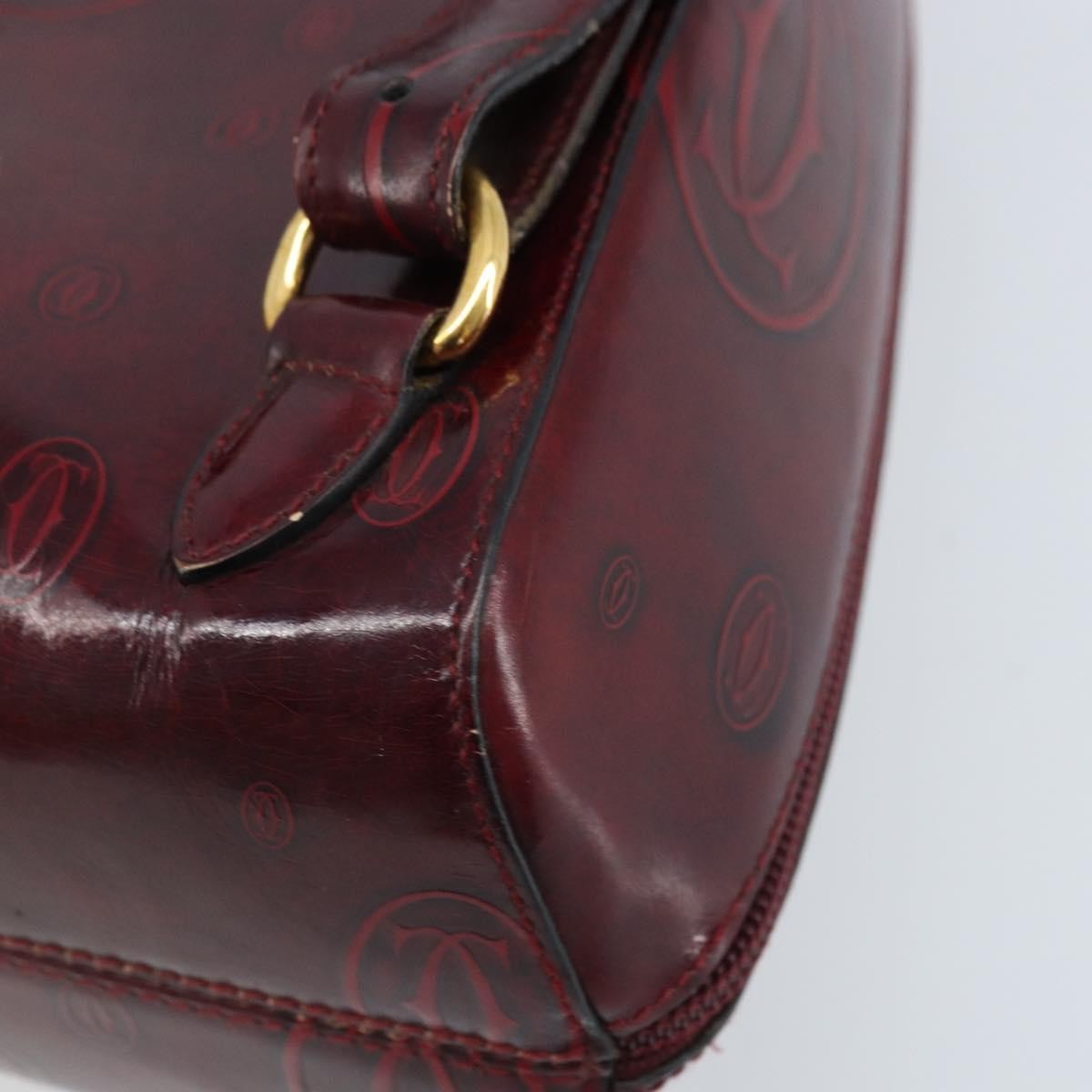 Cartier Happy Birthday Patent Leather Burgundy Patent_Leather Backpack Bag (Pre-Owned)