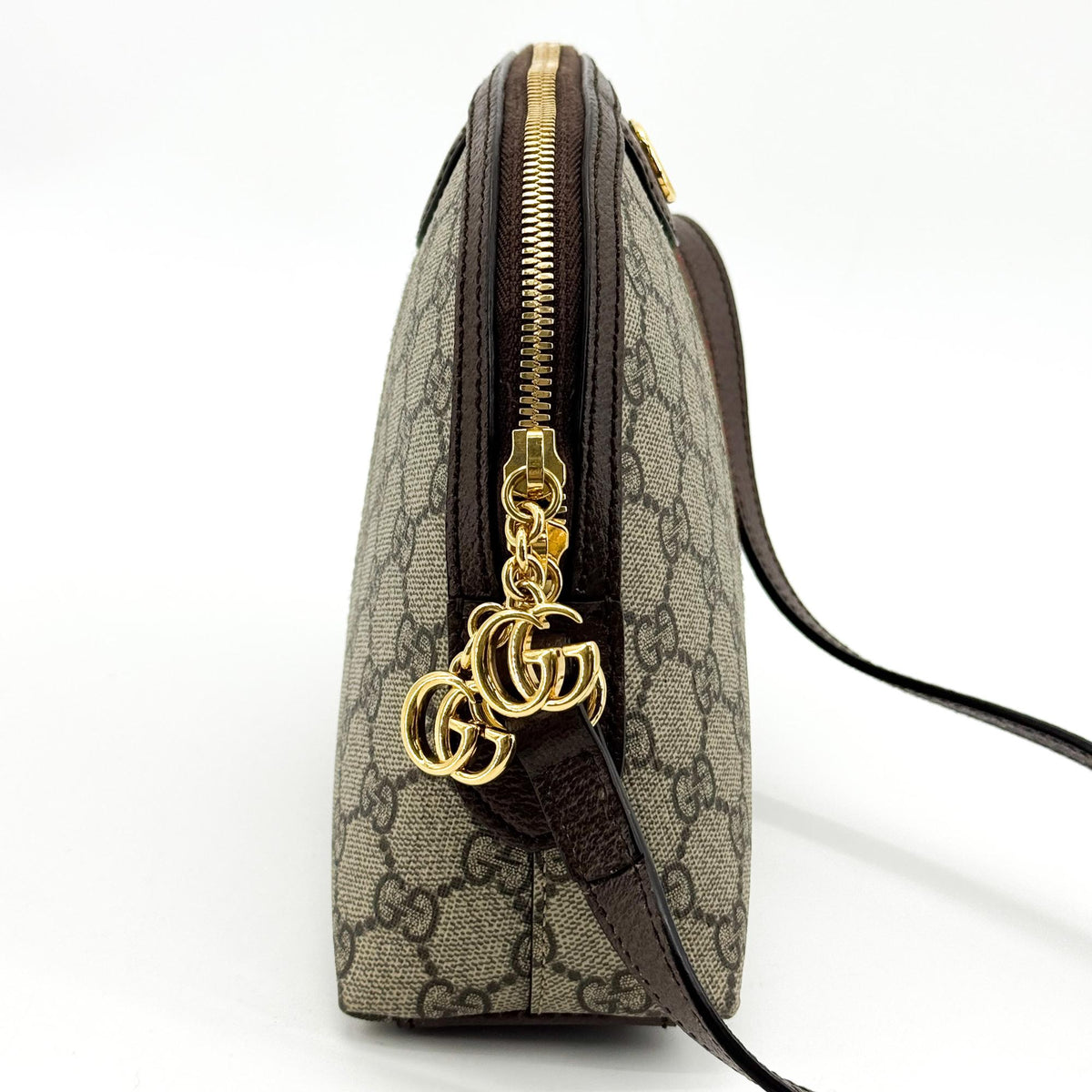 Gucci Ophidia Dome Gg Coated Canvas Brown Canvas Shoulder Bag Bag (Pre-Owned)