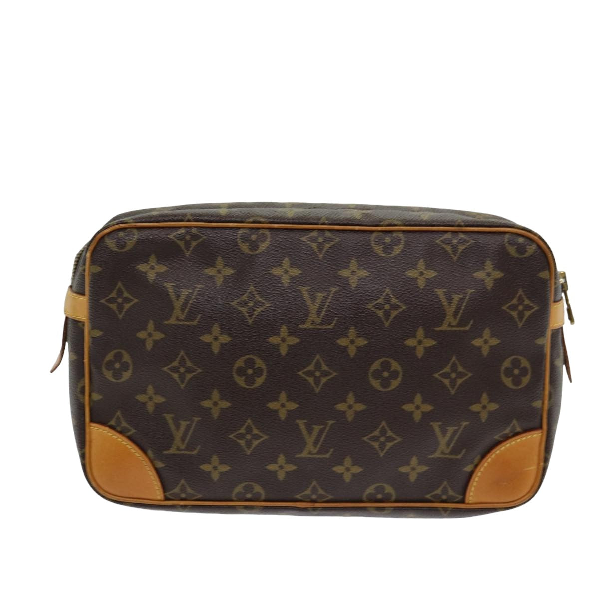Louis Vuitton Compiegne 28 Brown Canvas Clutch Bag (Pre-Owned)
