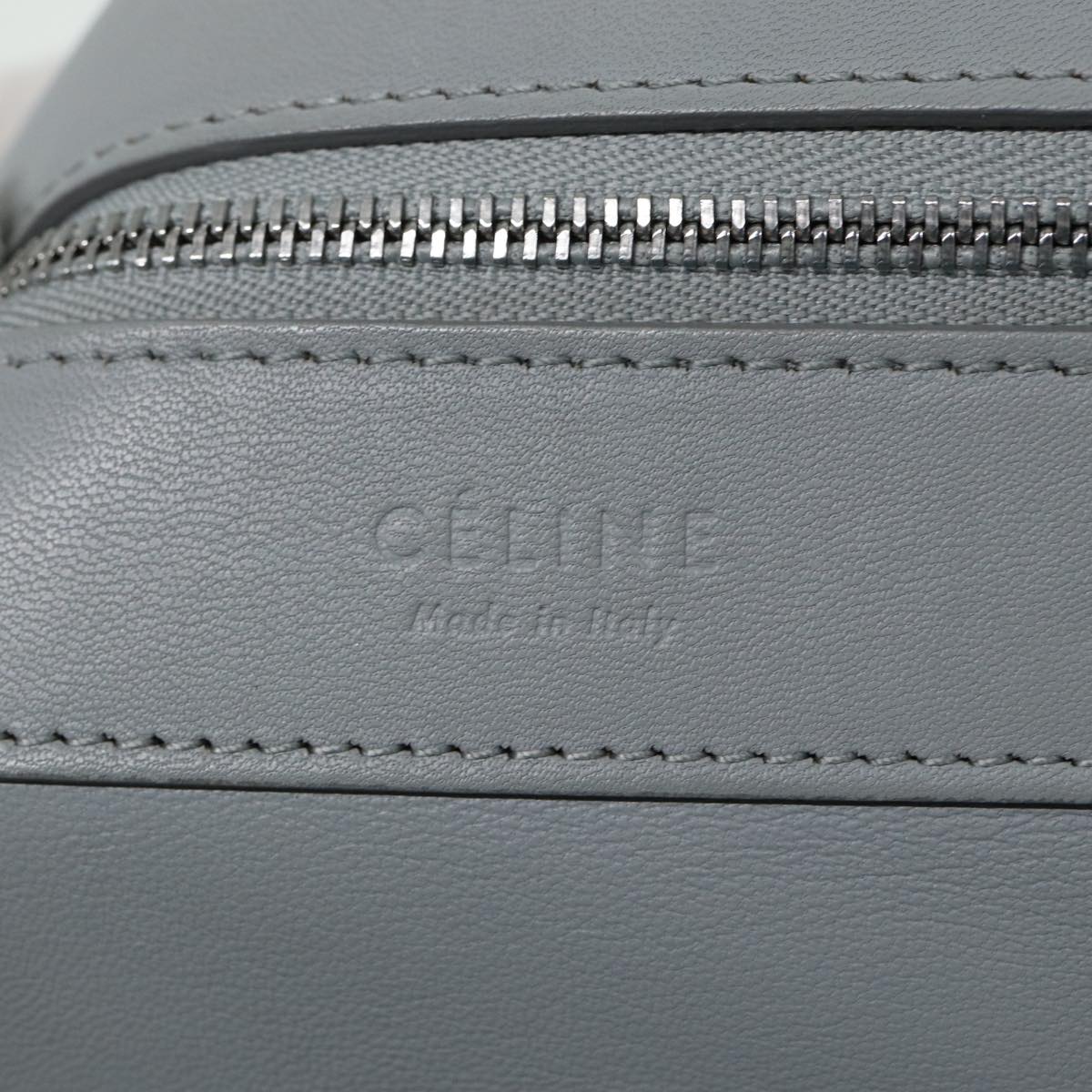 Céline Cabas Horizontal Grey Leather Tote Bag (Pre-Owned)
