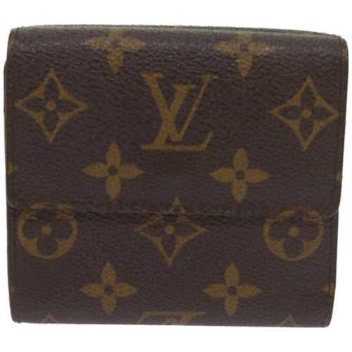 Louis Vuitton Porte-Monnaie Brown Canvas Wallet  (Pre-Owned)
