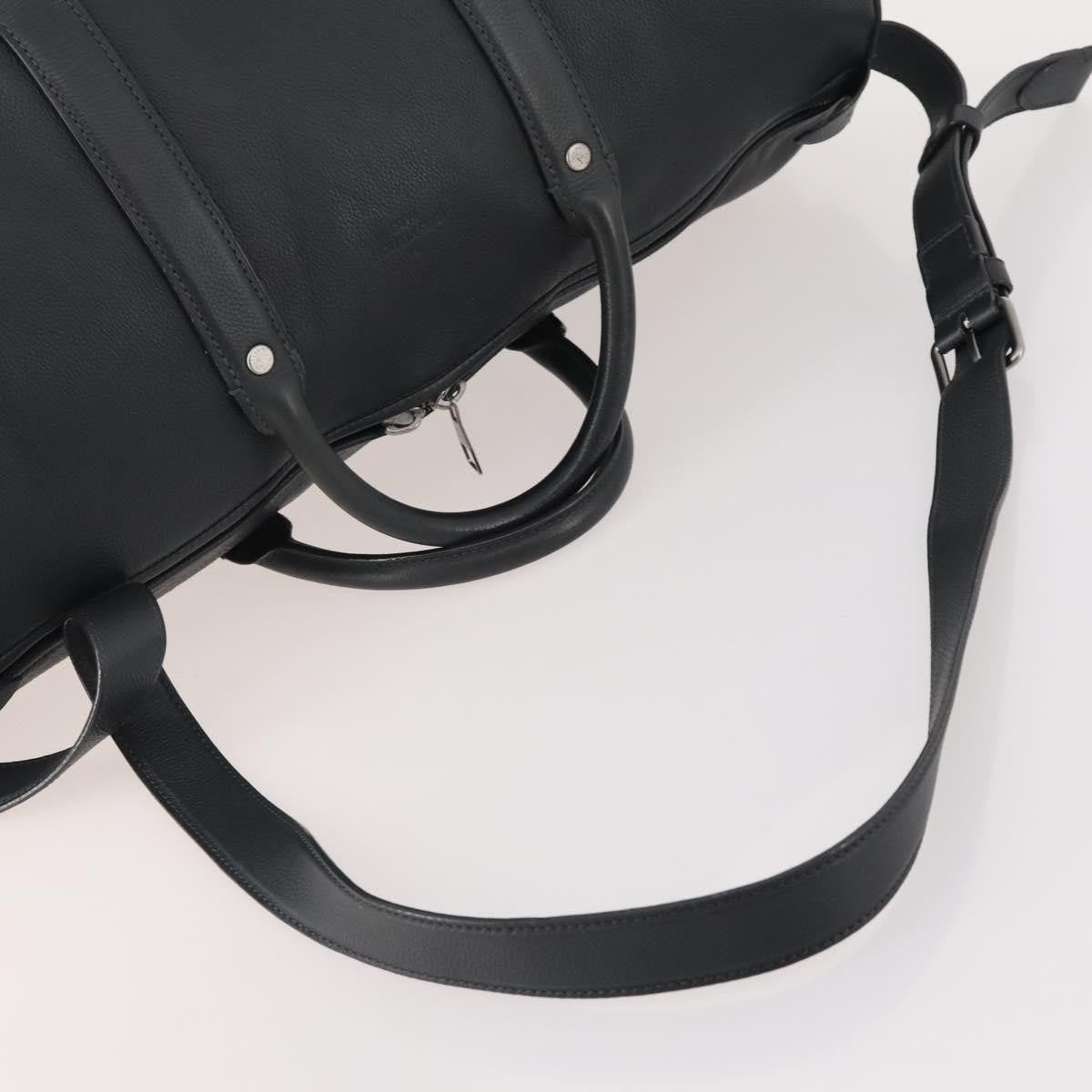Louis Vuitton Aerogram Keepall Bandouliere Leather Black Leather Travel Bag Bag (Pre-Owned)