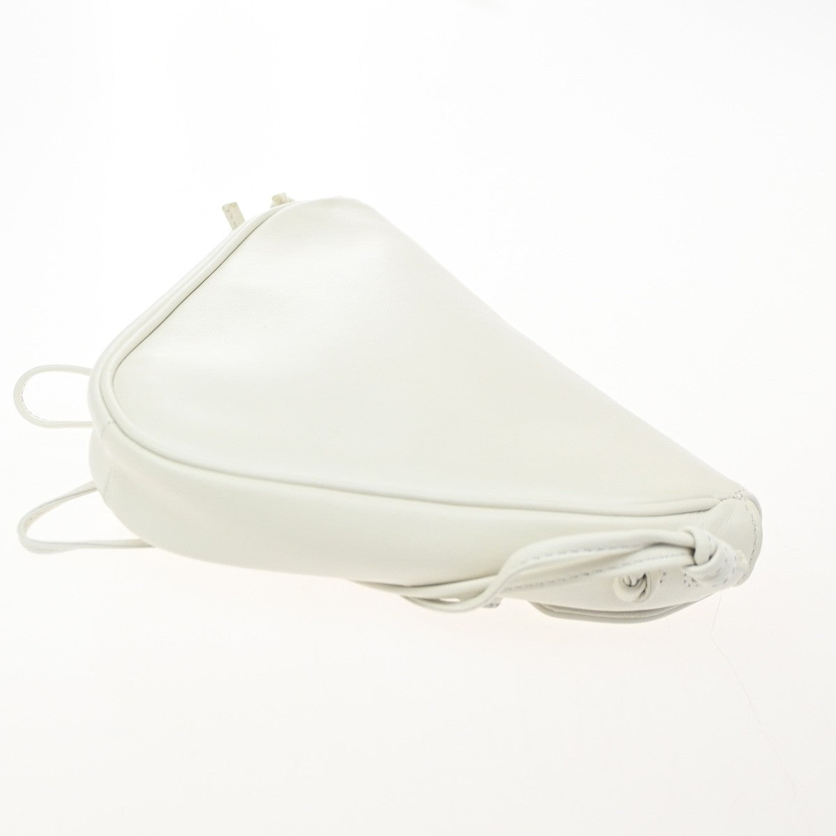 Celine Triangle Leather White Leather Shoulder Bag Bag (Pre-Owned)