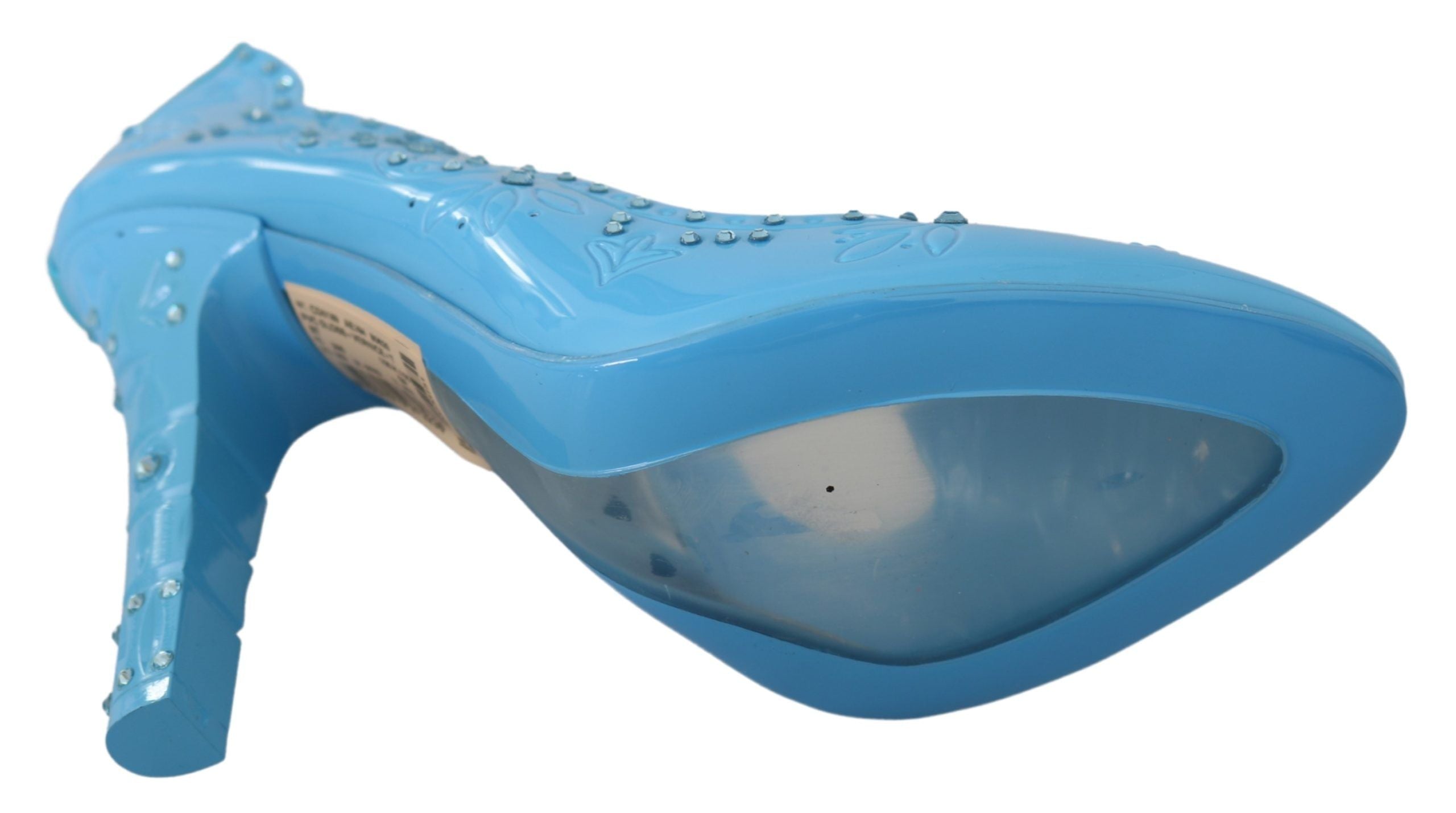 Dolce & Gabbana Crystal Embellished Blue Cinderella Women's Pumps