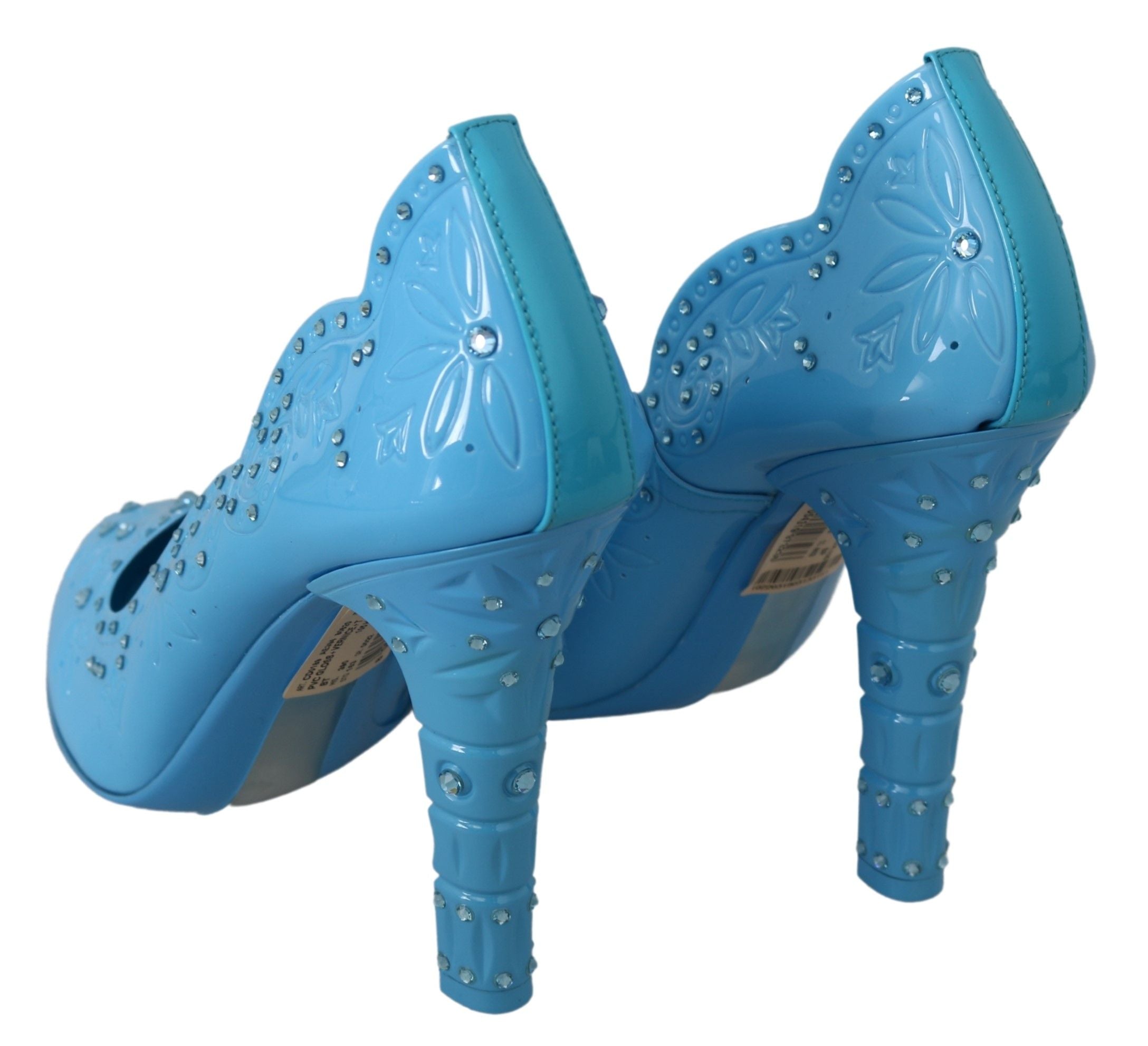 Dolce & Gabbana Crystal Embellished Blue Cinderella Women's Pumps
