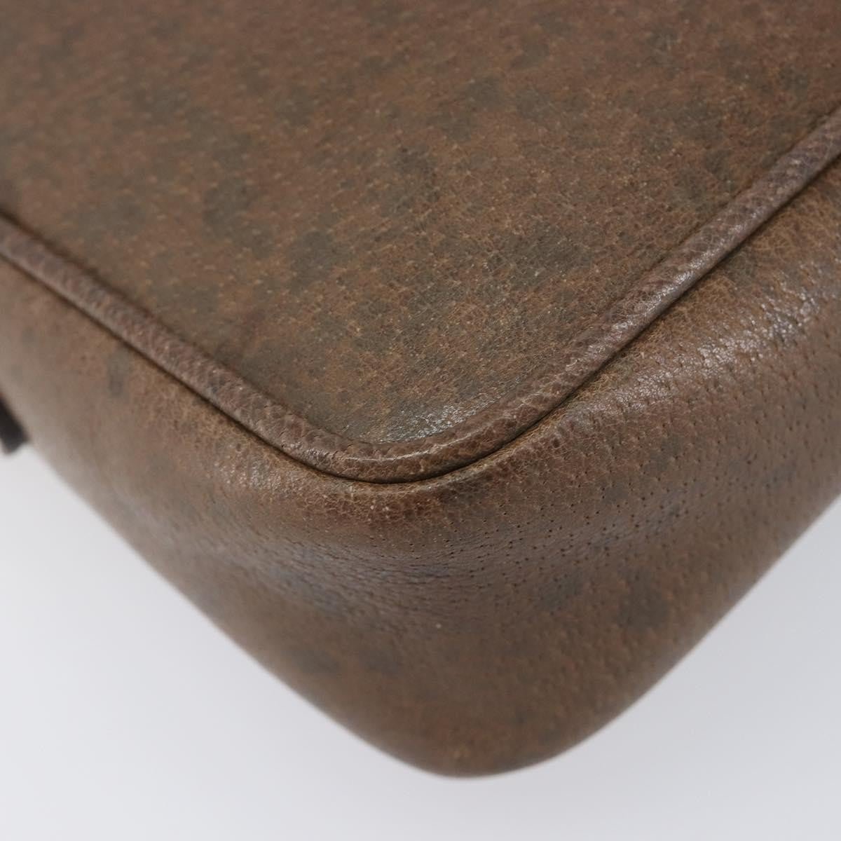 Gucci Shoulder Leather Brown Leather Shoulder Bag Bag (Pre-Owned)