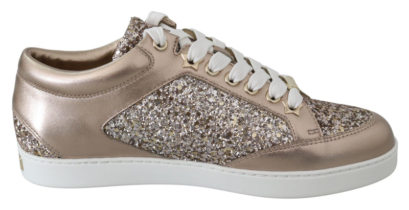 Jimmy choo gold sneakers top