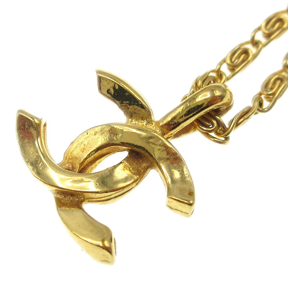 Chanel Cc Pendant Metal Gold Gold_Plated Necklace Jewelry (Pre-Owned)