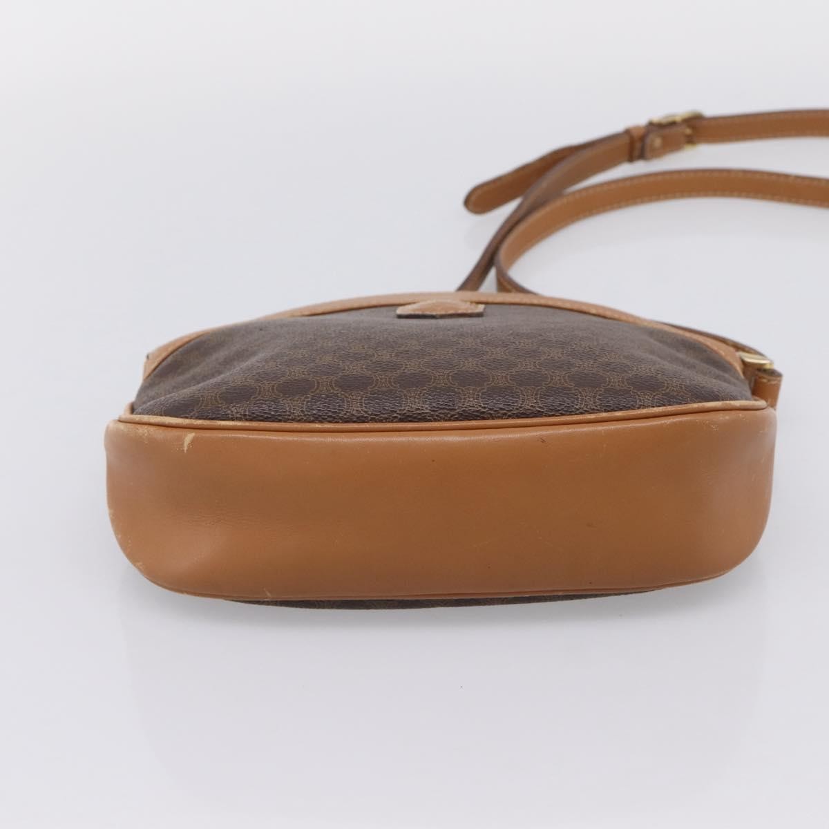 Celine Macadam Shoulder Canvas Brown Canvas Crossbody Bag Bag (Pre-Owned)