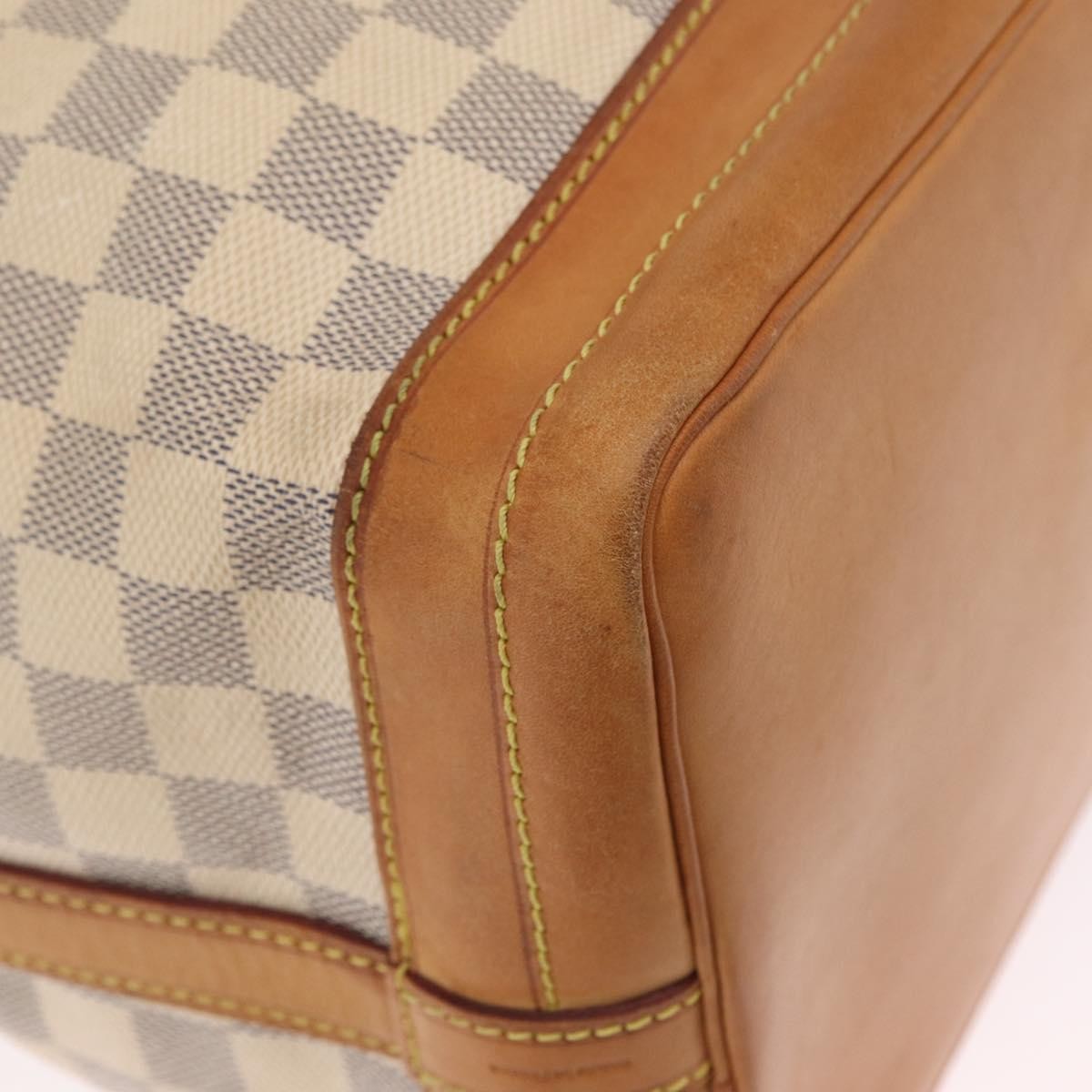 Louis Vuitton Noe Damier White Canvas Shoulder Bag Bag (Pre-Owned)