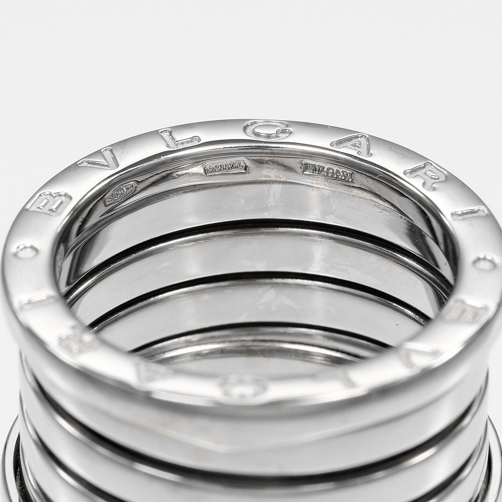 Bvlgari B.Zero1 Xxth Anniversary Five Band 18K White Gold Silver White_Gold Ring Jewelry (Pre-Owned)