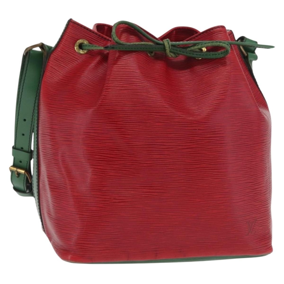 Louis Vuitton Bicolor Petit Noe Epi Leather Green Leather Shoulder Bag Bag (Pre-Owned)
