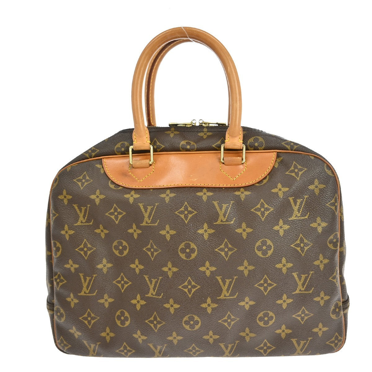 Louis Vuitton Deauville Monogram Brown Canvas Handbag (Pre-Owned)