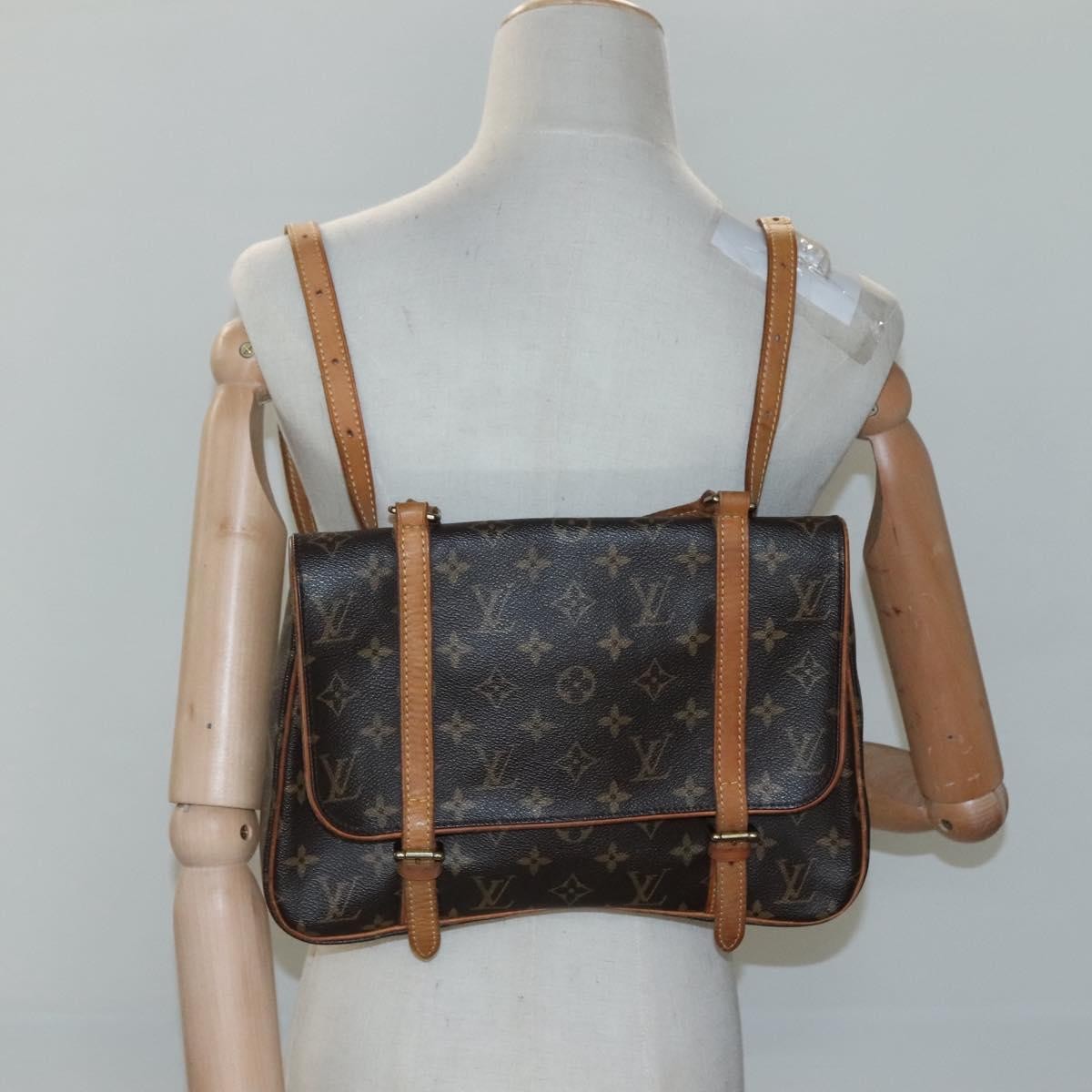 Louis Vuitton Marelle Sac A Dos Monogram Canvas Brown Canvas Backpack Bag (Pre-Owned)