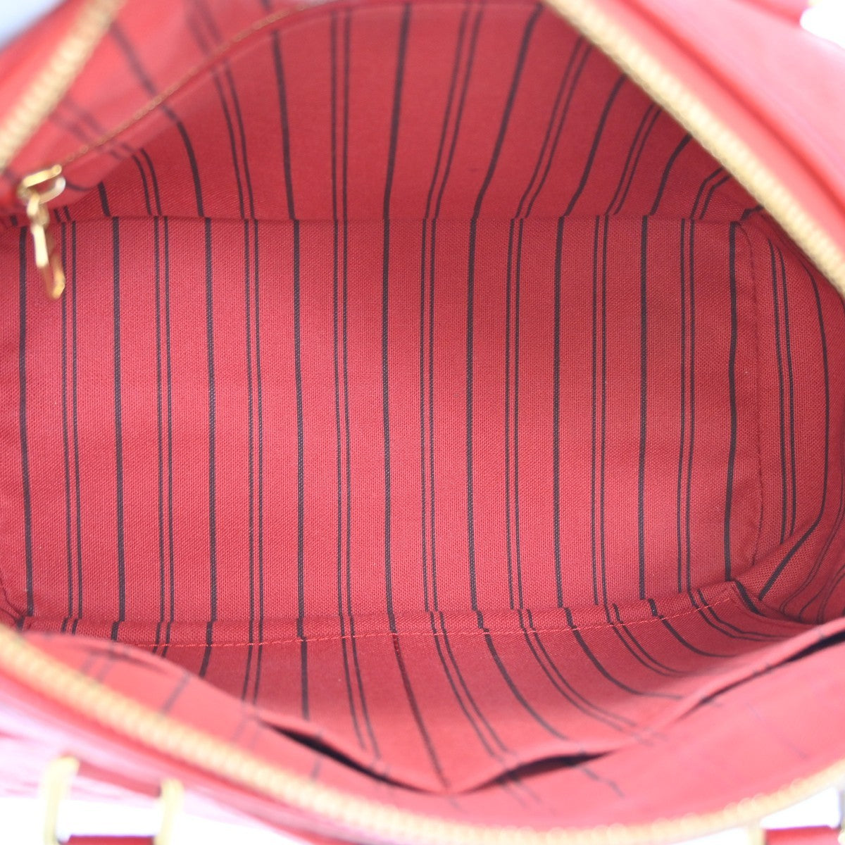 Louis Vuitton Speedy Bandouliere Nm Monogram Empreinte Leather Red Leather Handbag (Pre-Owned)