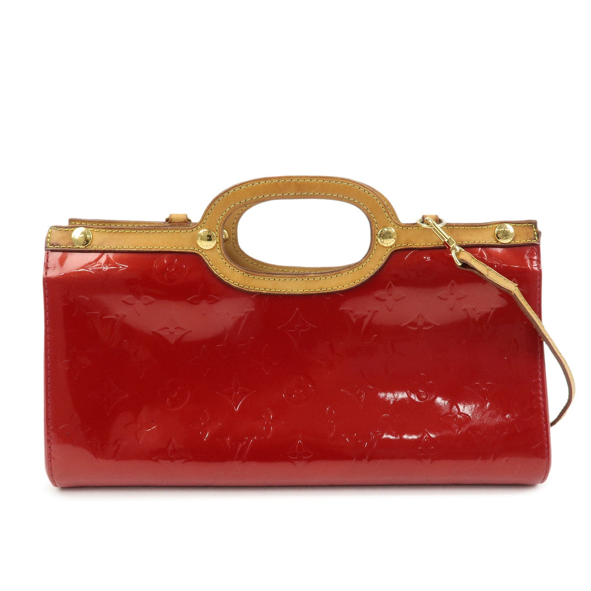 Louis Vuitton Roxbury Drive Monogram Vernis Red Patent_Leather Handbag (Pre-Owned)
