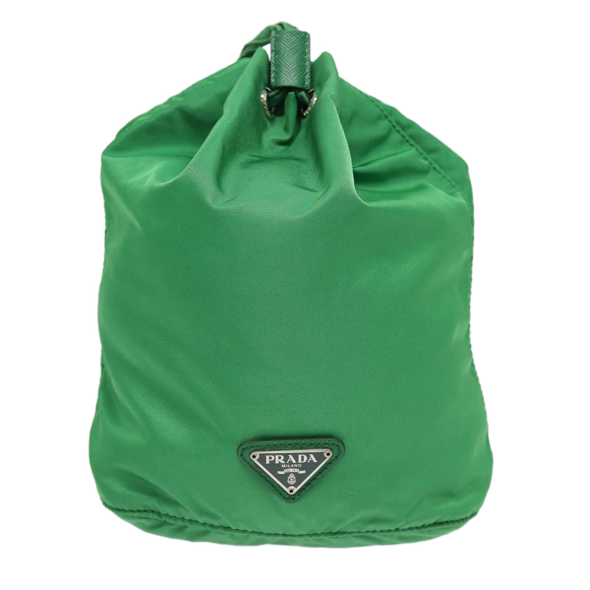 Prada Tessuto Green Synthetic Clutch Bag (Pre-Owned)